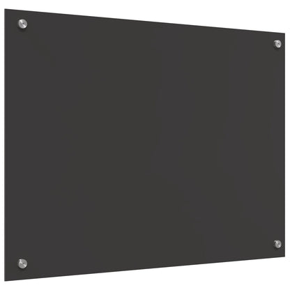 Keuken Achterwand In - 80X60X0.6 Cm Gehard Glas Donkergrijs 80 x 60 cm