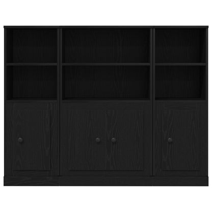 Hoogkast Zwart Eiken 132X35,5X103,5 Cm Geengineerd Hout