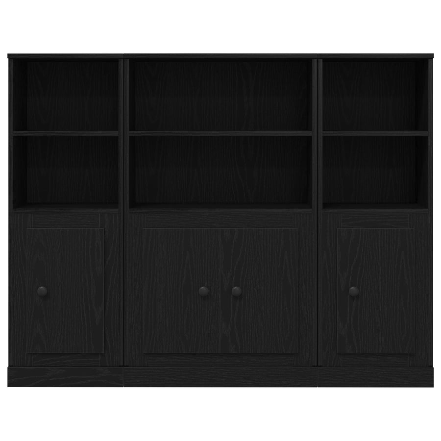 Hoogkast Zwart Eiken 132X35,5X103,5 Cm Geengineerd Hout