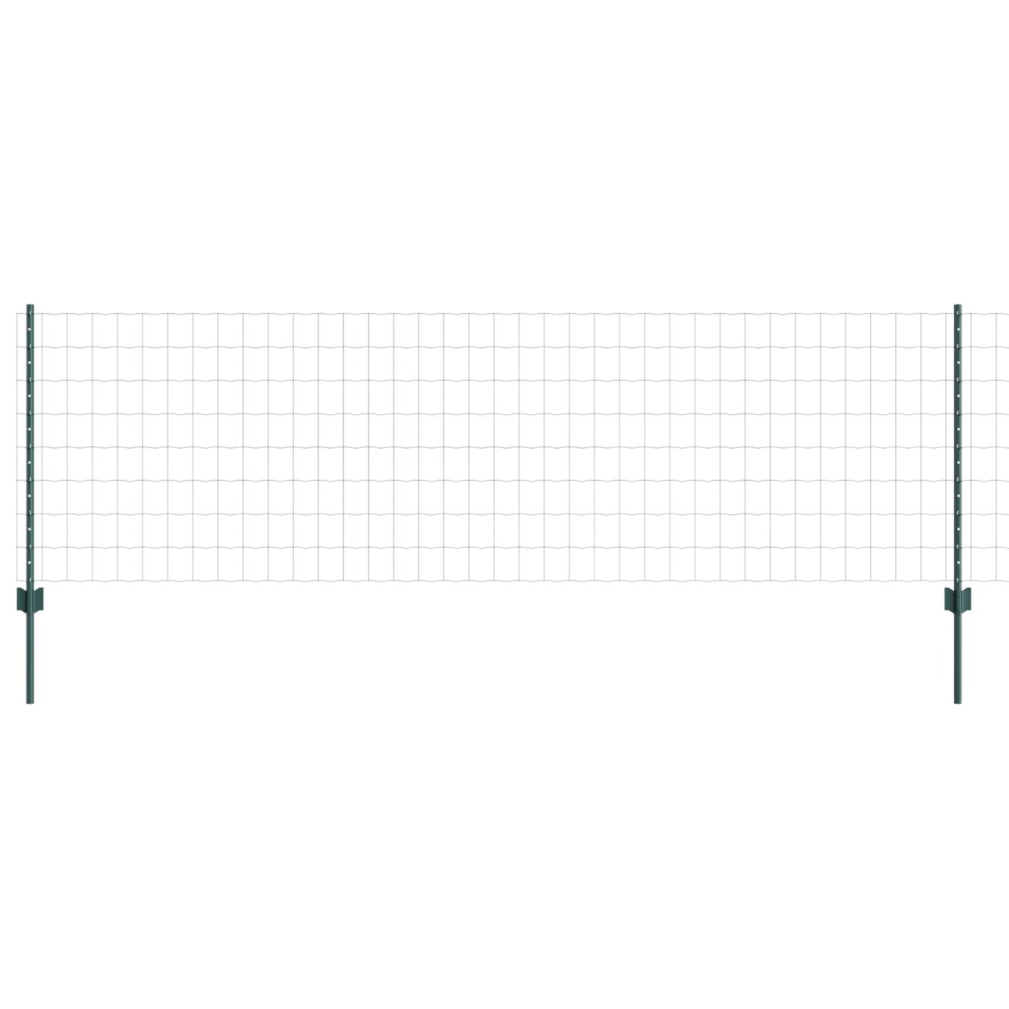 Euro Omheining Met 5 U-Posts, Groen, 0.8X10 M Staal