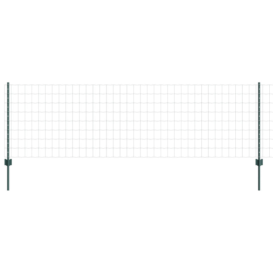Euro Omheining Met 5 U-Posts, Groen, 0.8X10 M Staal