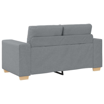 3-Delige Sofa Set Met Kussens Stof Lichtgrijs