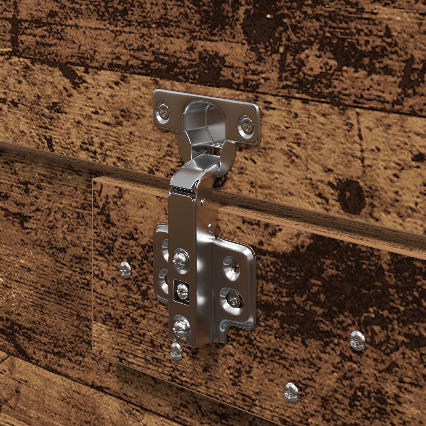 Opbergbedframe Oud Hout 120X200 Cm Grijs Sonoma