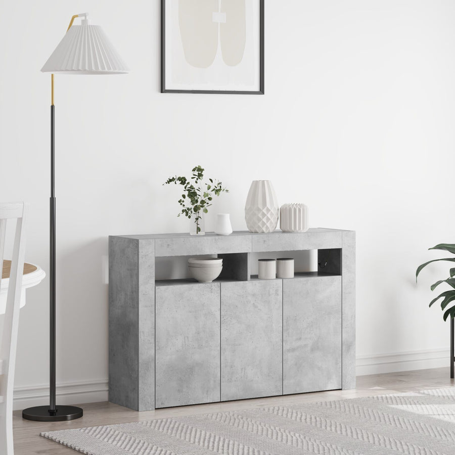 Sideboard Engineered Hout 116 X 30 X 75 Cm Beton grijs