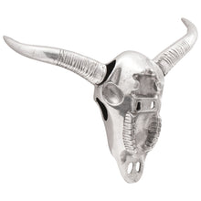 Muurbevestigde Stieren Zilver 49X10X36 Cm Aluminium Kop