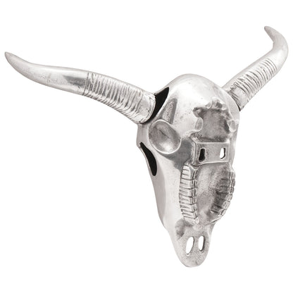 Muurbevestigde Stieren Zilver 49X10X36 Cm Aluminium Kop