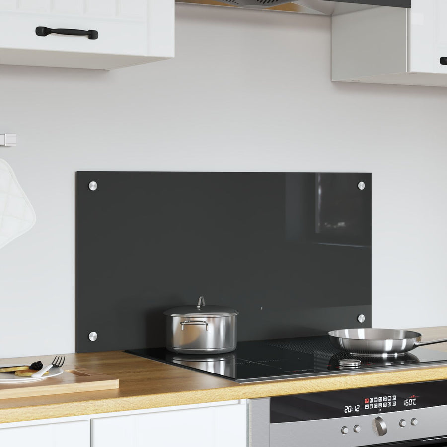 Keuken Achterwand 80X40X0,6 Cm Gelaagd Glas Donkergrijs 80 x 40 cm