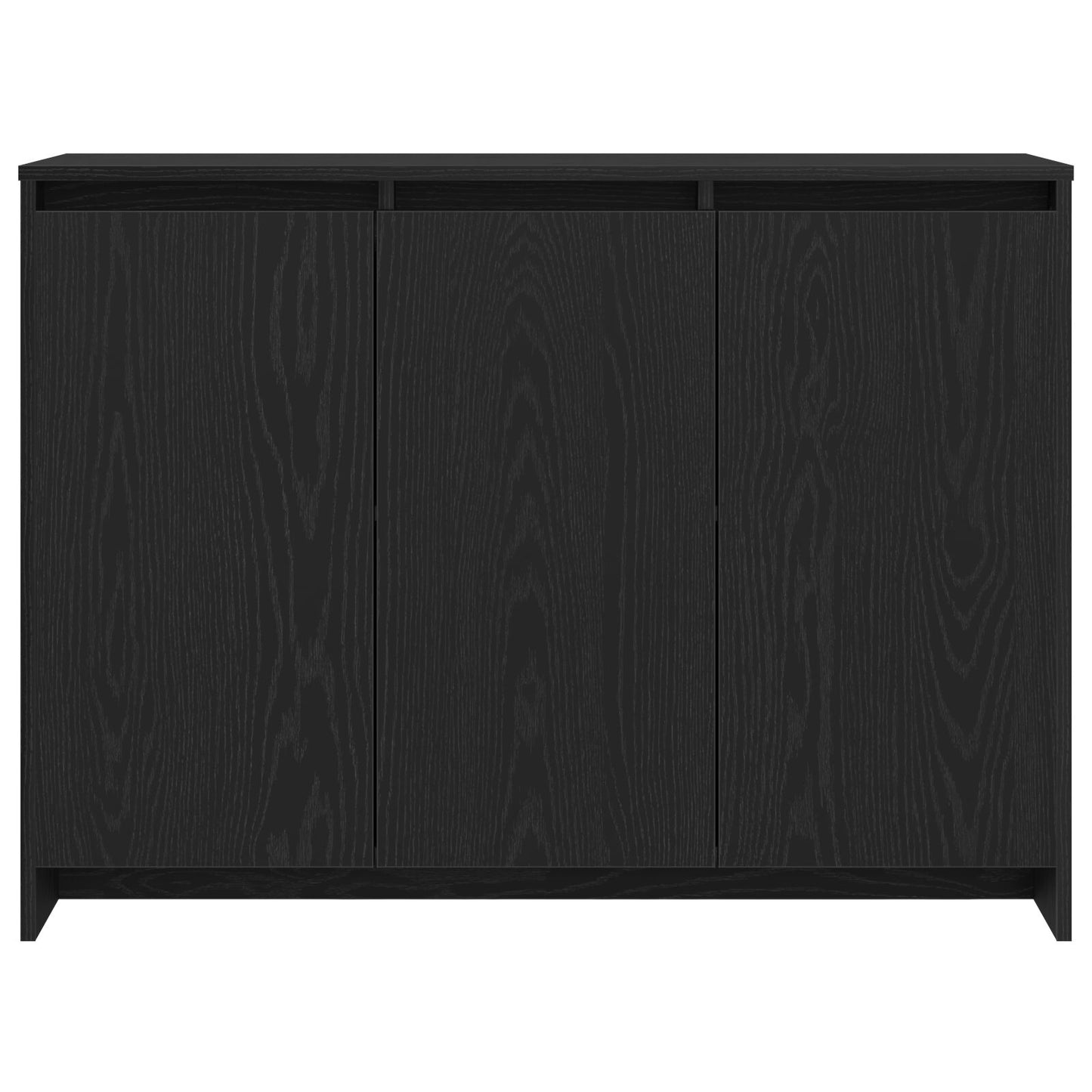 Dressoir Zwart Eiken 102X33X75 Cm Bewerkt Hout