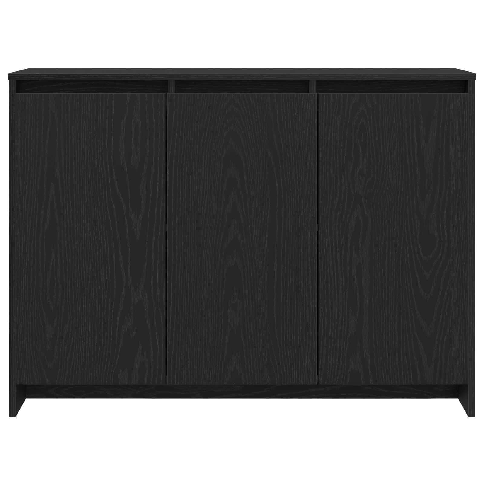 Dressoir Zwart Eiken 102X33X75 Cm Bewerkt Hout