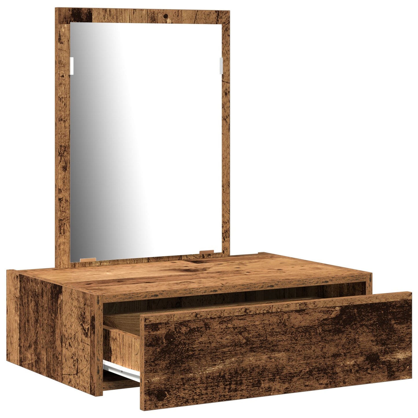 Wandkaptafel 60 x 40 x 70 cm Oud hout zonder LED