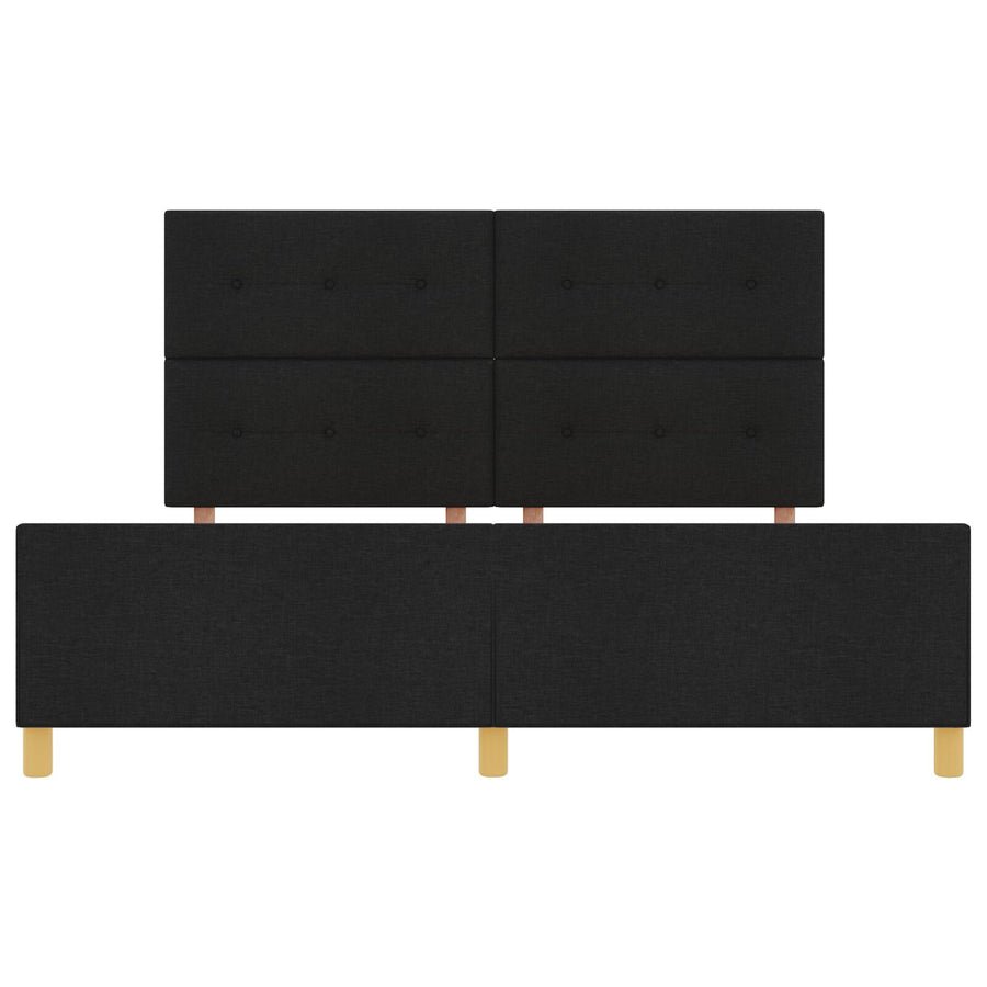 Bed Frame Zwart 180X200 Cm Stof Crème