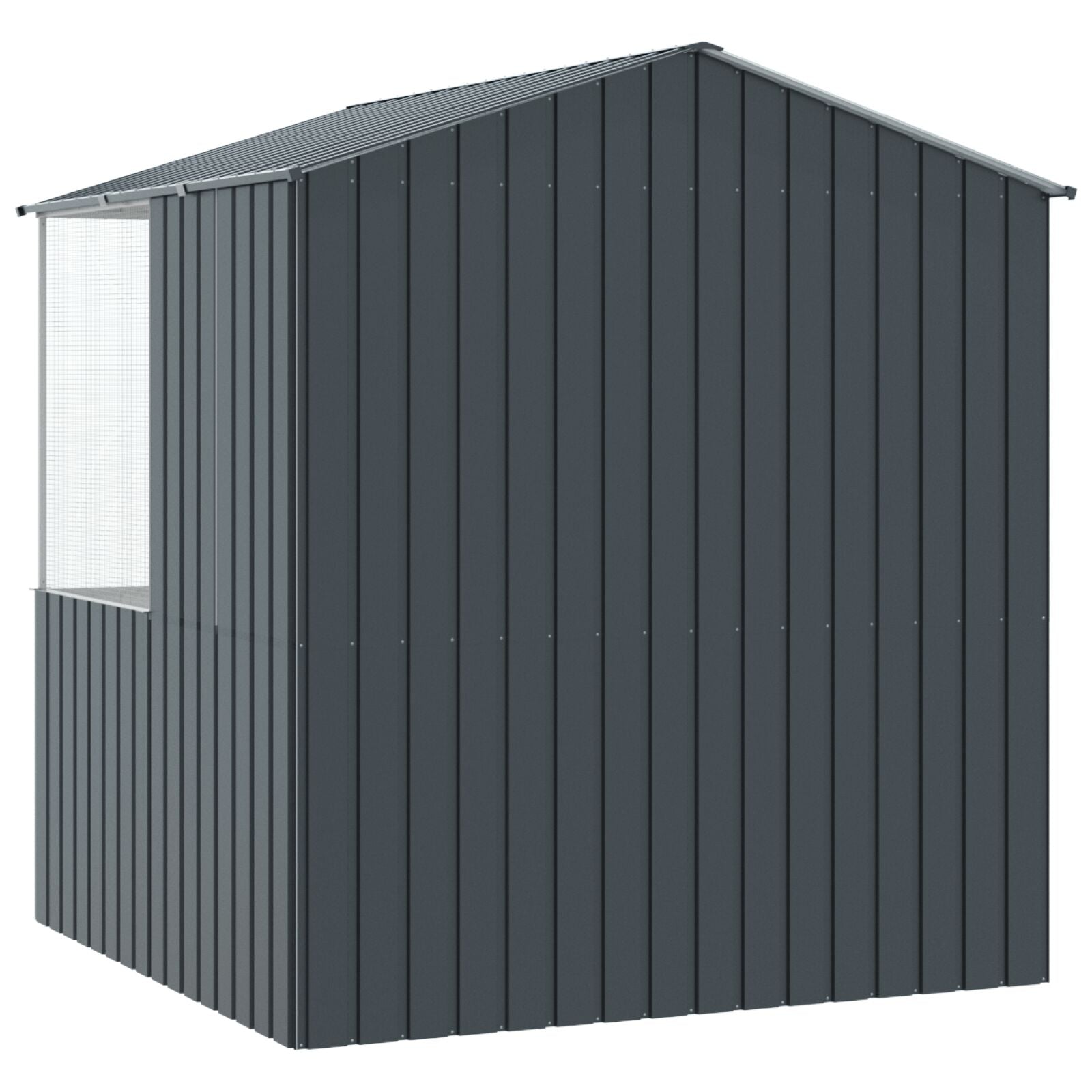Vogelkooi Antraciet 215X78X200 Cm Ge Galvaniseerd Staal