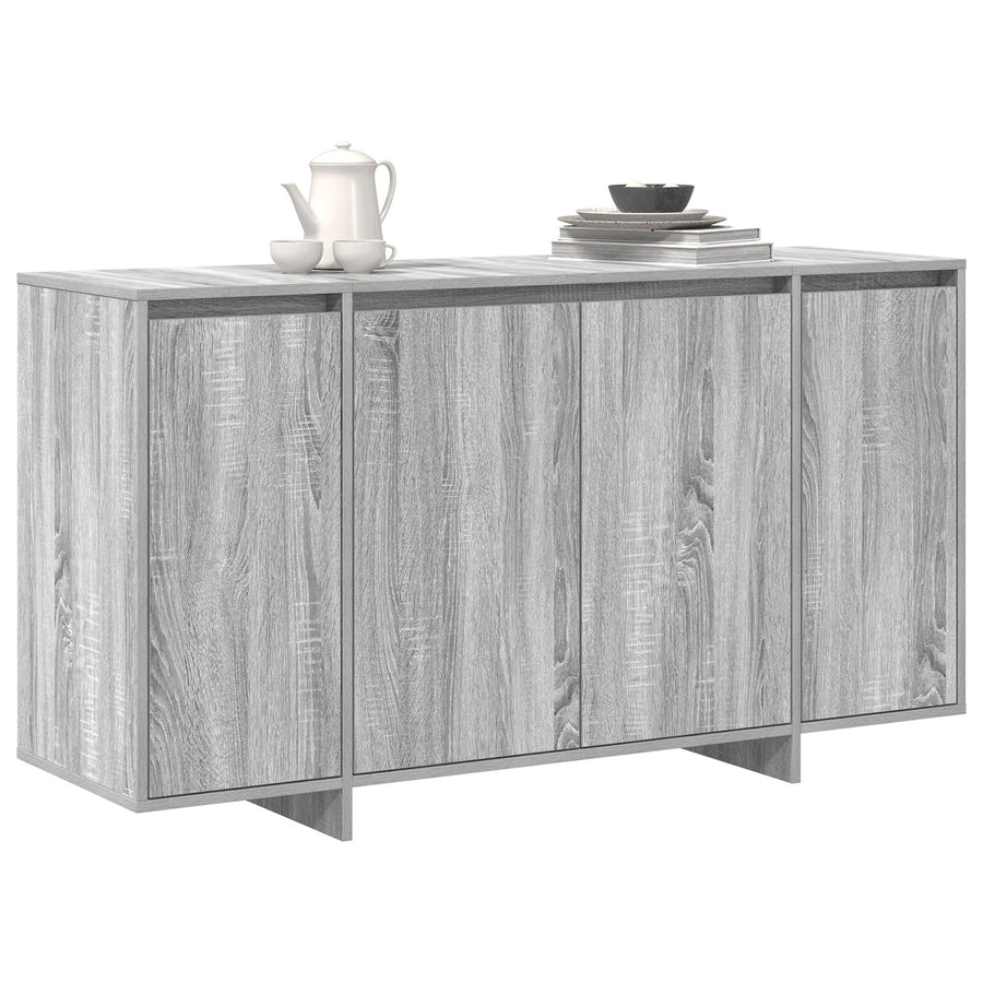 Grijs Dressoir Bewerkt Hout 135 X 41 X 75 Cm