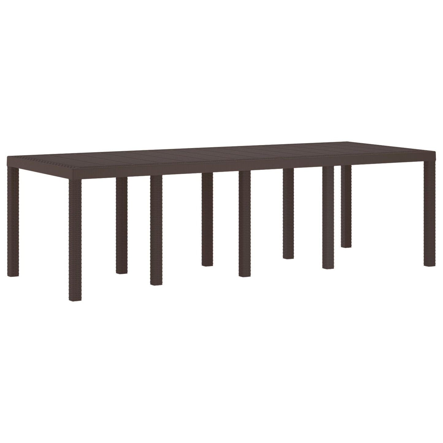 11-Delige Tuin Eetset Met Kussens Bruin Poly Rattan
