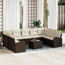 9 Delige Tuinbank Set Met Kussens Grijs Poly Rattan