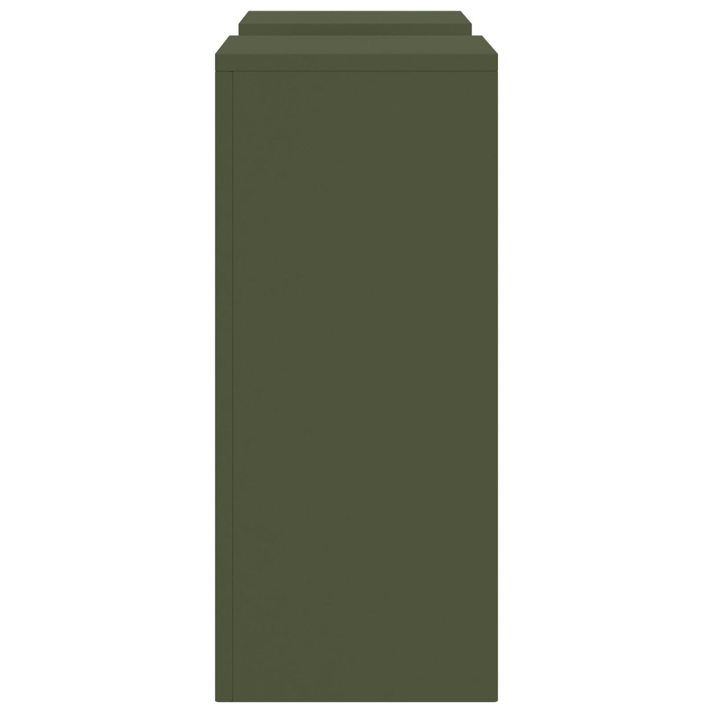 Buiten Plantenstandaarden Pillar 2 Stuks 24X24X55 Cm Staal Olijfgroen 2x (55 cm)