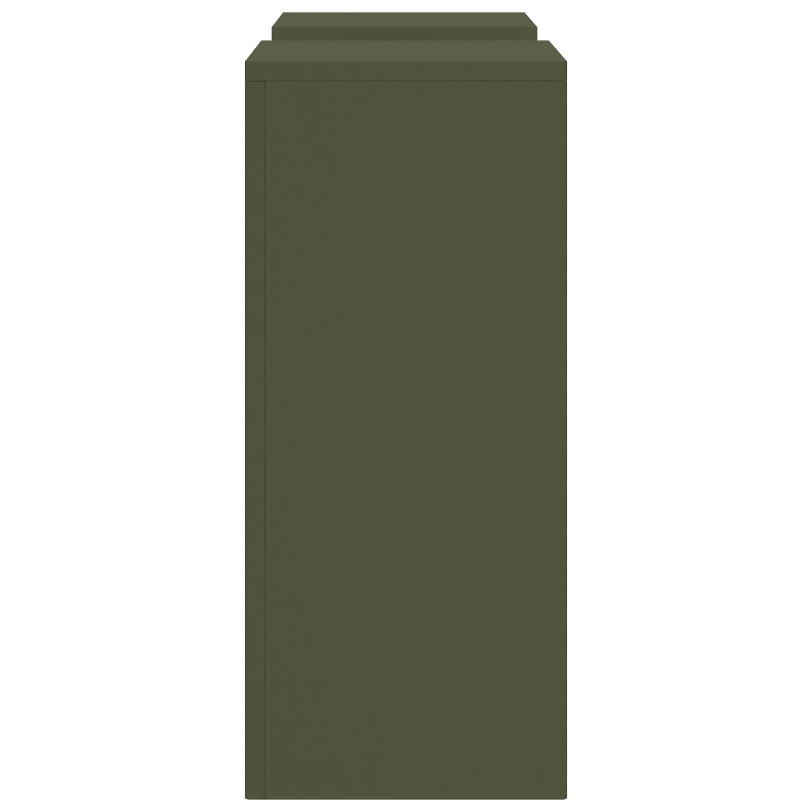 Buiten Plantenstandaarden Pillar 2 Stuks 24X24X55 Cm Staal Olijfgroen 2x (55 cm)