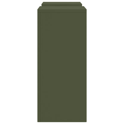 Buiten Plantenstandaarden Pillar 2 Stuks 24X24X55 Cm Staal Olijfgroen 2x (55 cm)