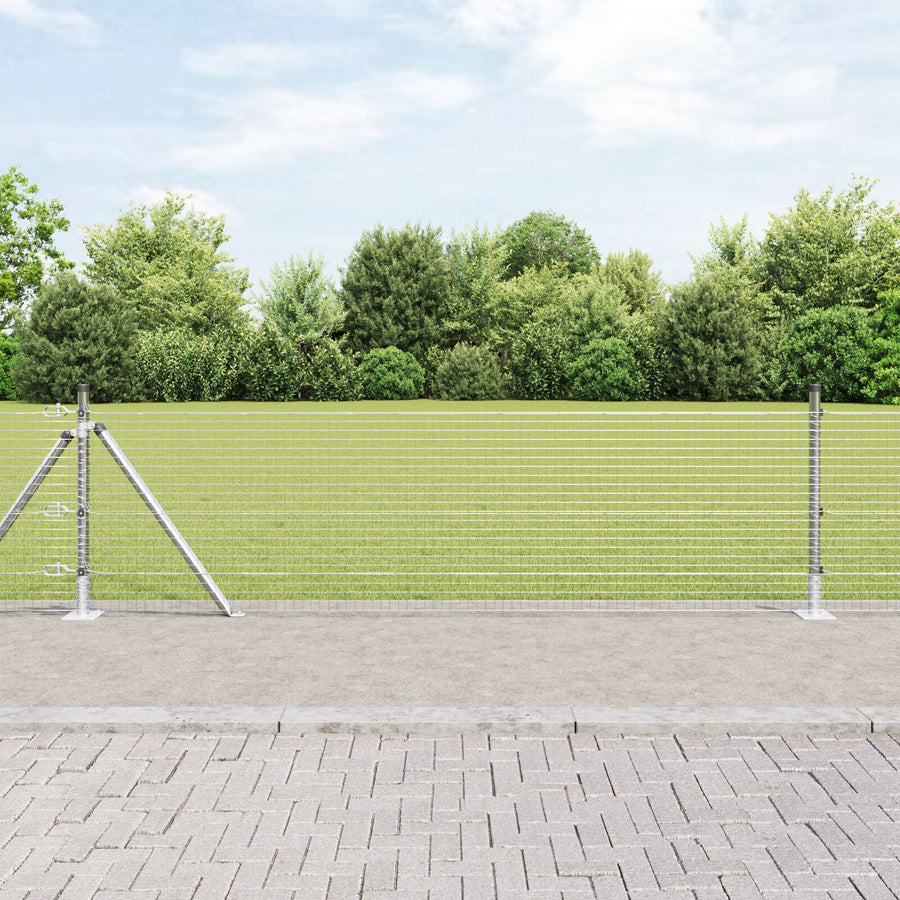 Hekpalen Set Set Van 2 Gegalvaniseerd Staal 10 X 0.5 M Hekpaal Gegalvaniseerd Staal