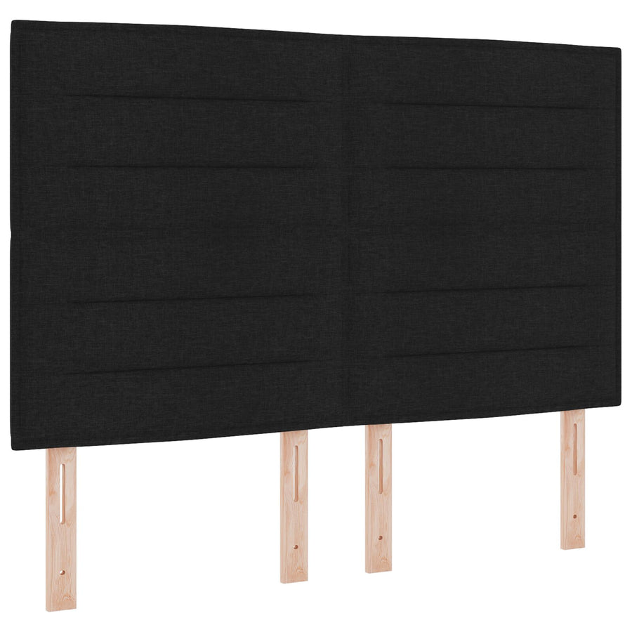 Zwarte Stoffen Bedbodem 140X200 Cm Crème