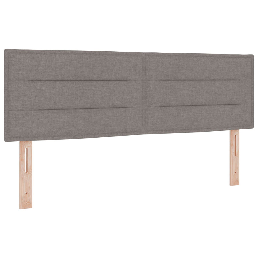 Boxspringbed Met Matras Stof Taupe 140 x 190 cm Lijnen ontwerp