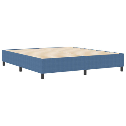 Boxspring Bed Super King Corduroy Stof Blauw 180 x 200 cm