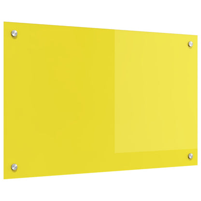 Keuken Achterwand 80X50X0,6 Cm Gehard Glas Geel 80 x 50 cm