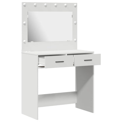 Kaptafel Met Led Lichten - , Wit 78,5 x 41 x 135 cm