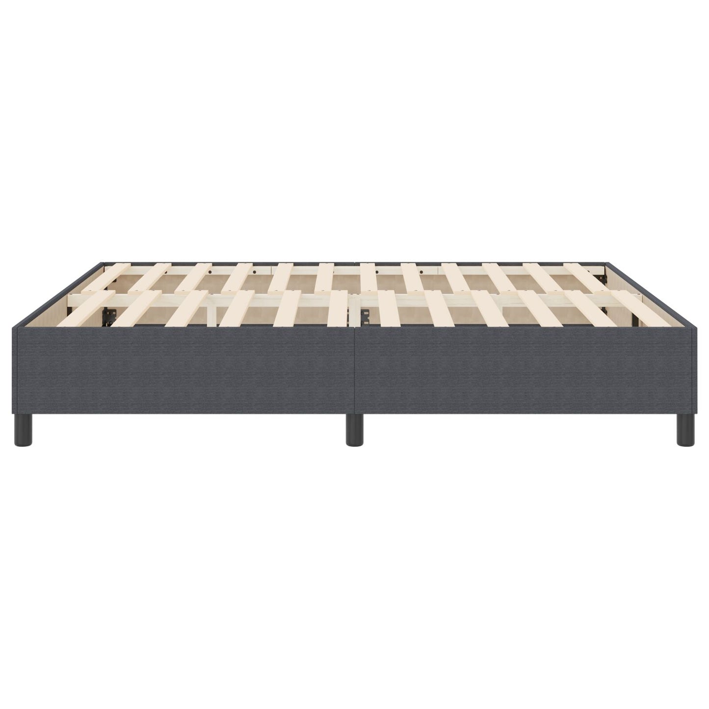 Boxspringbed Super King Corduroy Stof Donkergrijs 180 x 200 cm