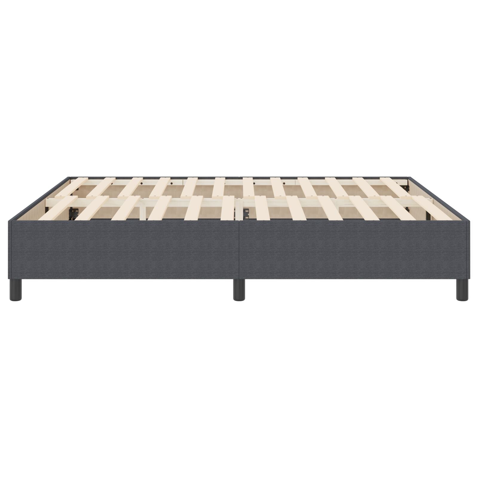 Boxspringbed Super King Corduroy Stof Donkergrijs 180 x 200 cm