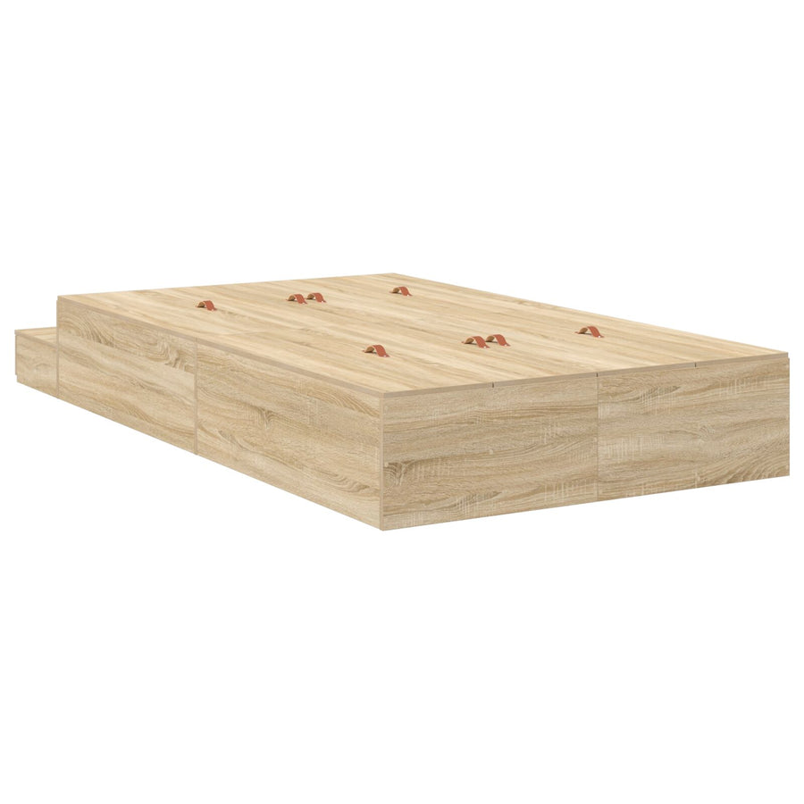 Opslagbedframe Sonoma Eik 120X200 Cm Artisanaal Eiken