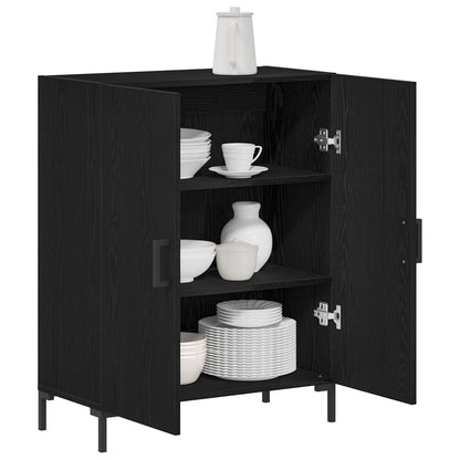 Dressoir Zwart Eiken 69,5X34X90 Cm Geprefabriceerd Hout