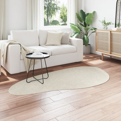Vloerkleden Polyester Anti-Slip Vloerkleden Crème 100 x 200 cm Oval-Wave edge