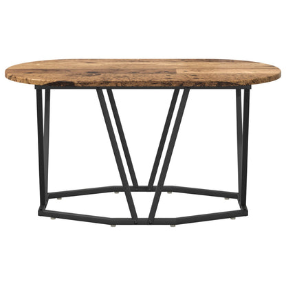 Salontafel Oud Hout 80X40X40,5 Cm Geengineerd Hout En Metaal Oude hout