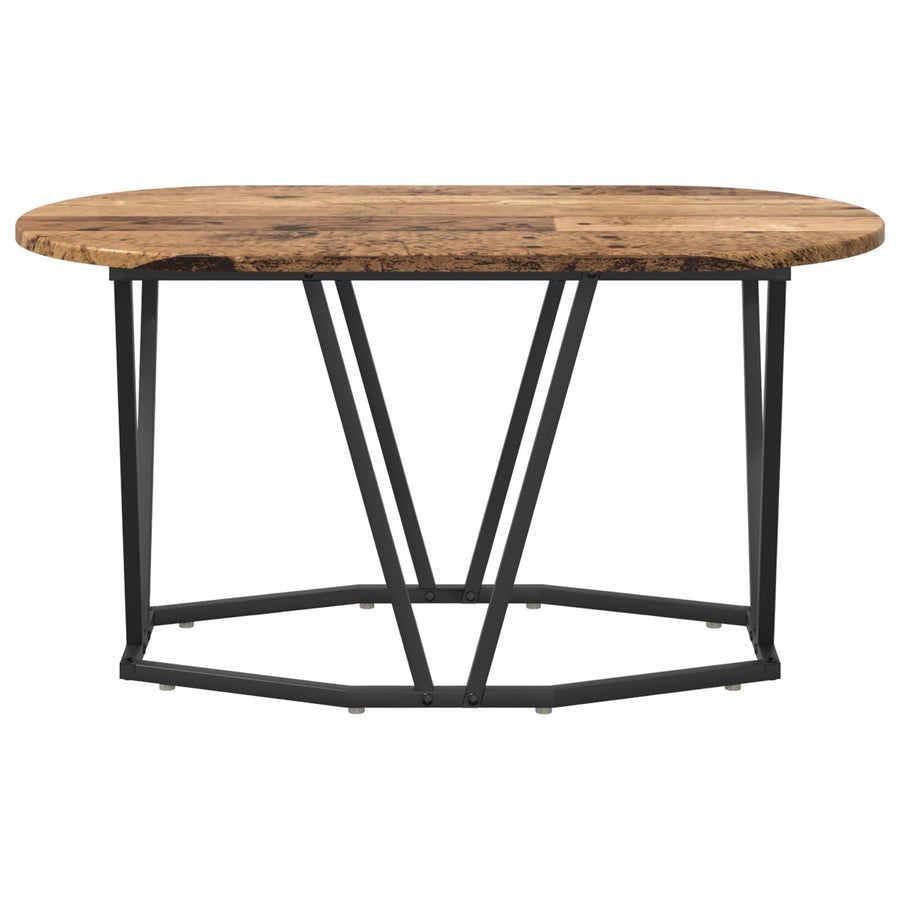 Salontafel Oud Hout 80X40X40,5 Cm Geengineerd Hout En Metaal Oude hout