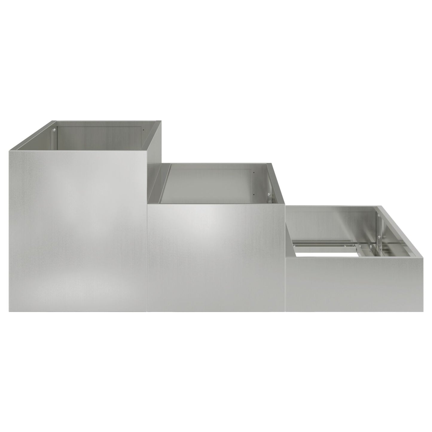 Tuint Planter 3-Laags 90 x 90 x 35 cm Gegalvaniseerd staal