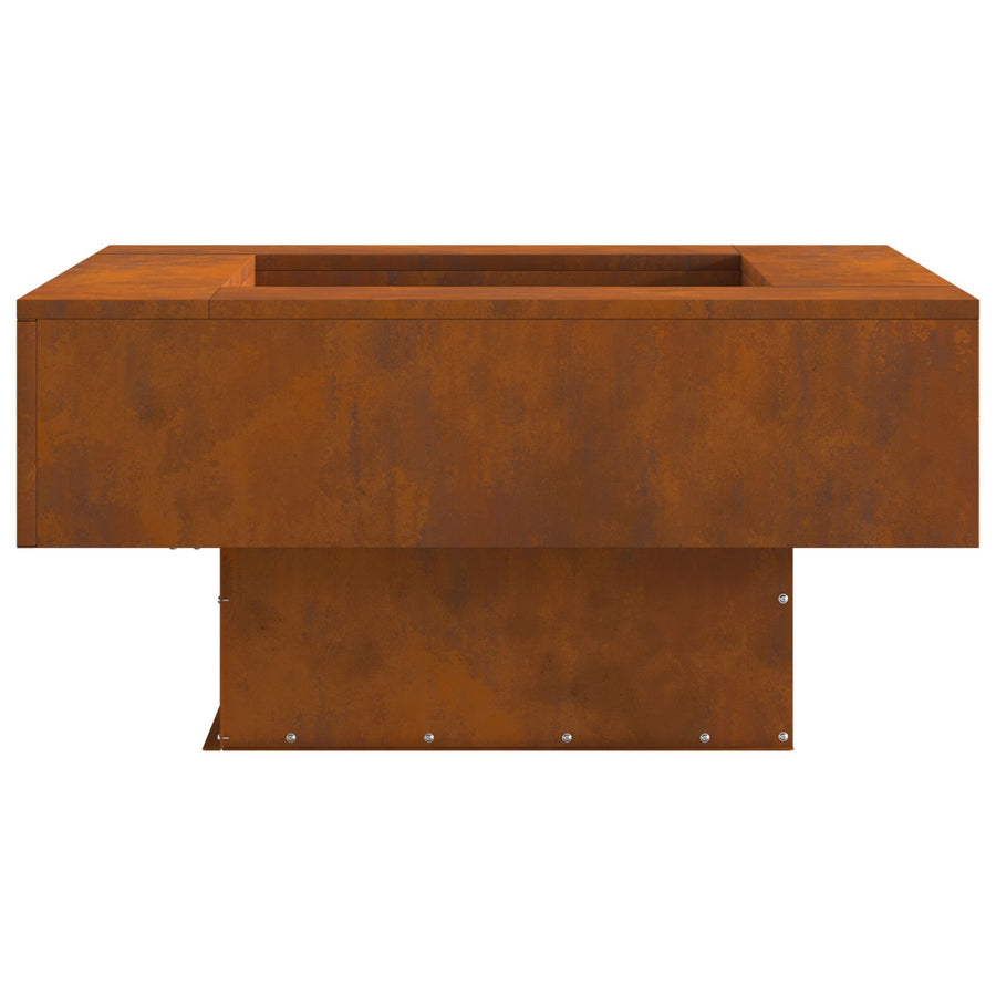 Vuurkorf Vierkant Verweerd Staal Verweerd staal/Bruin 80 x 80 x 40 cm