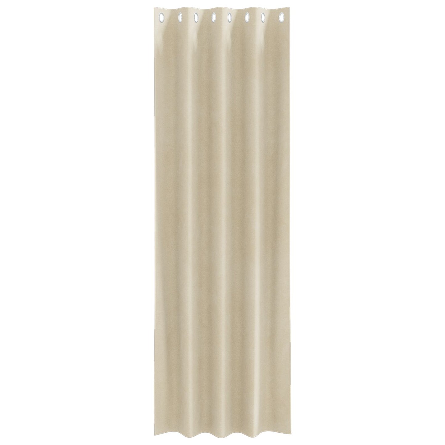 Zwarte Verduisteringsgordijnen 2 Stuks Velours Crème 140 x 260 cm met oogjes