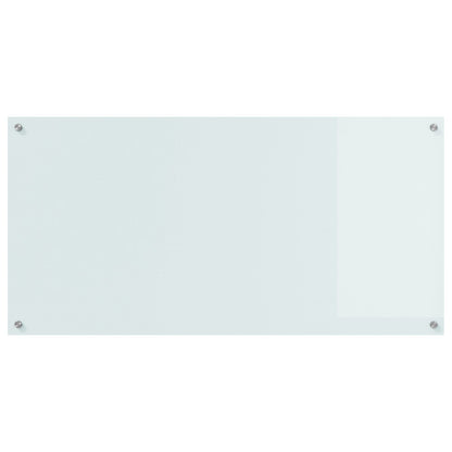 Keukenachterwand 120X60X0,6 Cm Tempered Glas Wit 120 x 60 cm