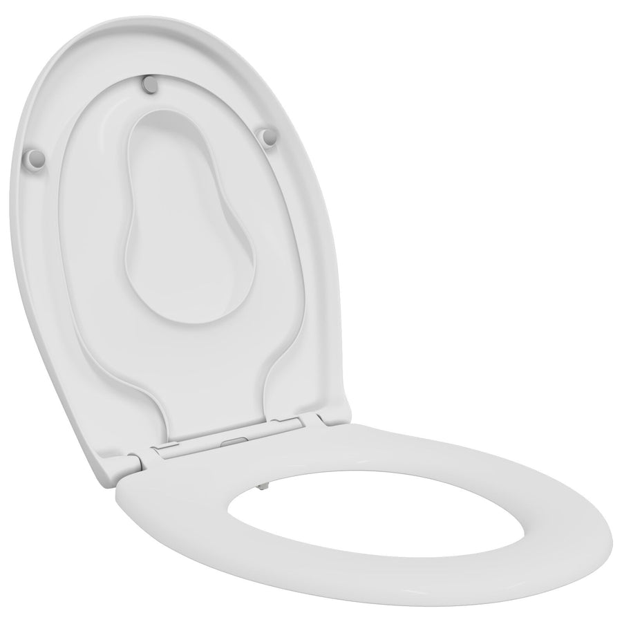 Familie Toiletbril Met Kindertoiletbril Snelle Release Duroplast Wit
