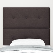 Hoofdbord Knopen Tufted Stof Donkerbruin 80 cm Hoog hoofdbord