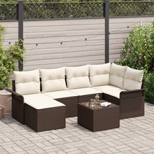 6 Delige Tuin Sofa Set Met Kussens Grijs Poly Rattan