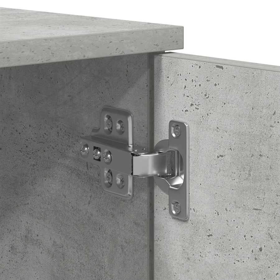 Opslagbed Beton Grijs Engineered Wood 75 X 190 Cm Opslagbedframe Artisanaal Eiken