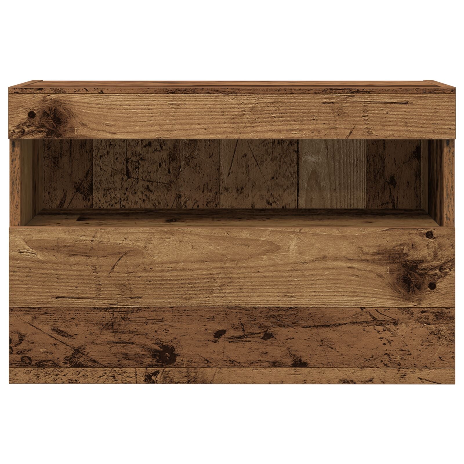 Tv Wandkasten Met Led Verlichting 2 Stuks Oud Hout Oude hout