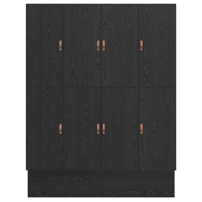Opbergbedframe Zwart Eiken Bewerkt Hout 236,5 X 200 X 31,5 Cm Artisanaal Eiken