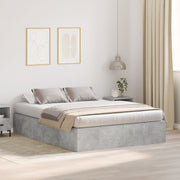 Storage Bed Frame with Storage Concrete Grey 150 x 200 cm Engineered Wood