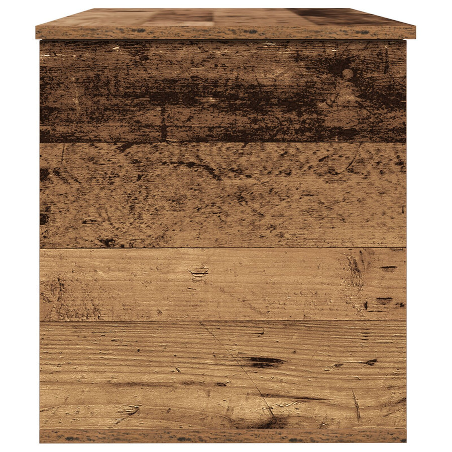 Opbergdoos Met Deksel Oude Hout 100X42X46 Cm Geengineerd Hout