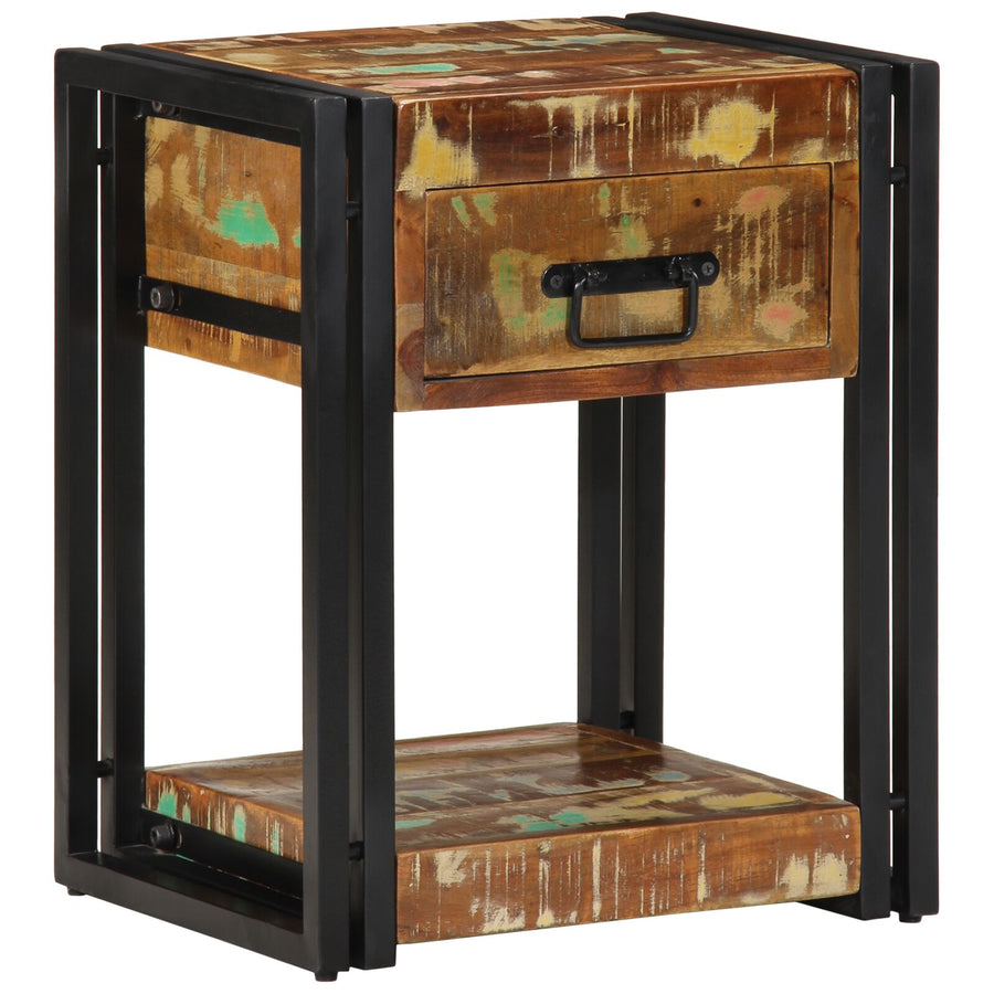 Nachtkasten 2 Stuks 40 x 35 x 50 cm Massief gerecycled hout