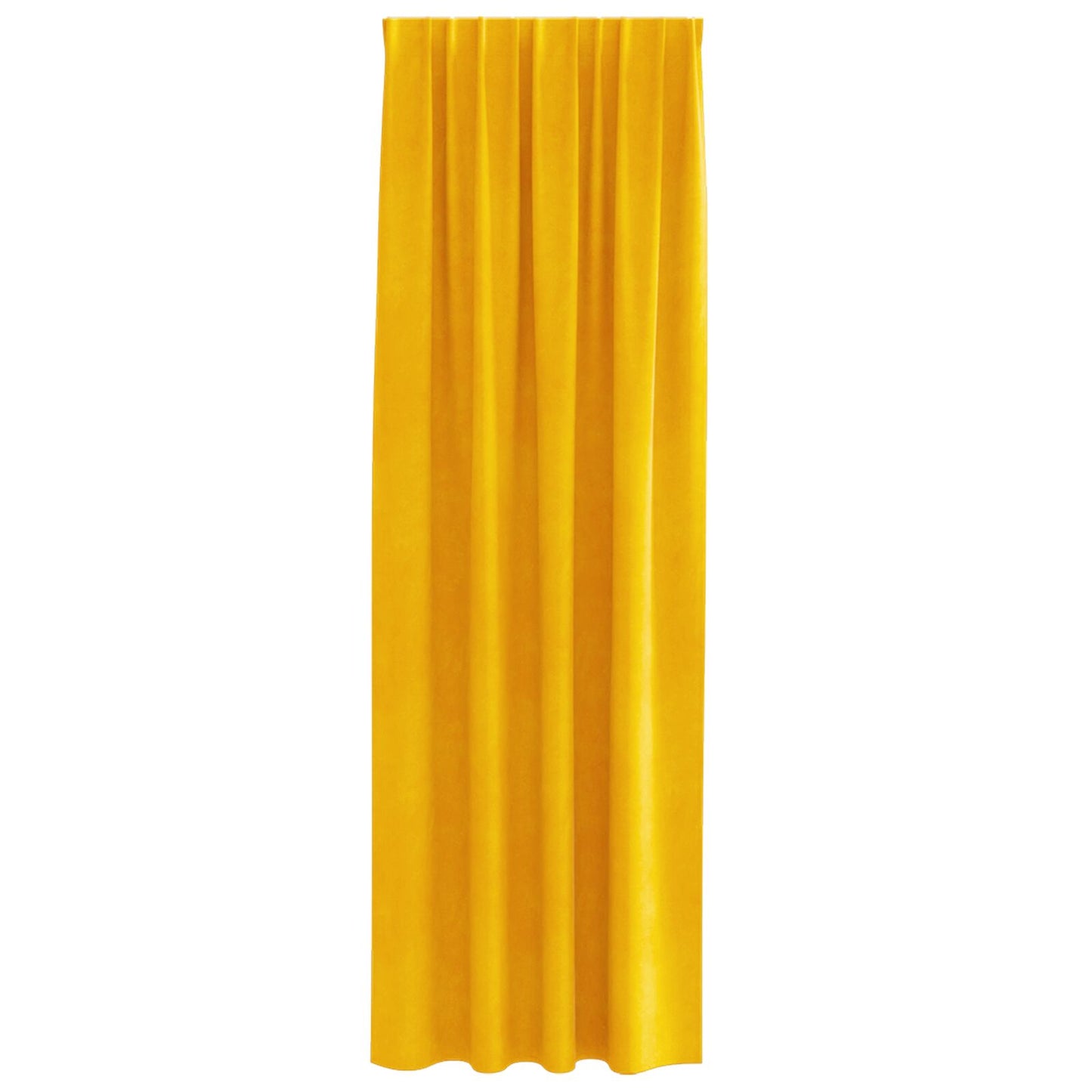 Zwart-Out Gordijnen Met Bovenband 2 Stuks Fluweel Mosterdgeel 140 x 245 cm met ingenaaide tape