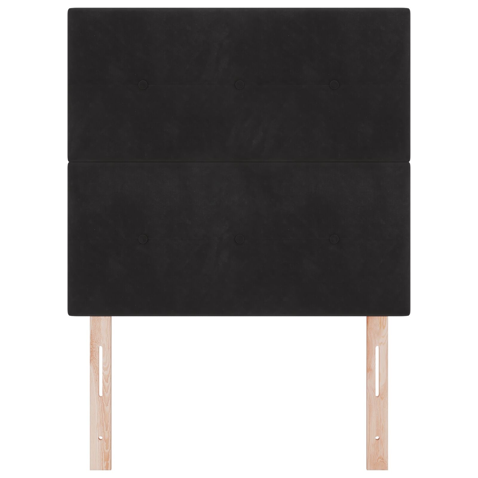 Hoofdbord Knopen Getuft Fluweel Zwart 100 cm Hoog hoofdbord